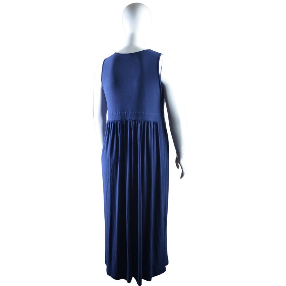 Elementz Woman Maxi Dress with Embellished V Neck - Size 1X - Picture 2 of 7
